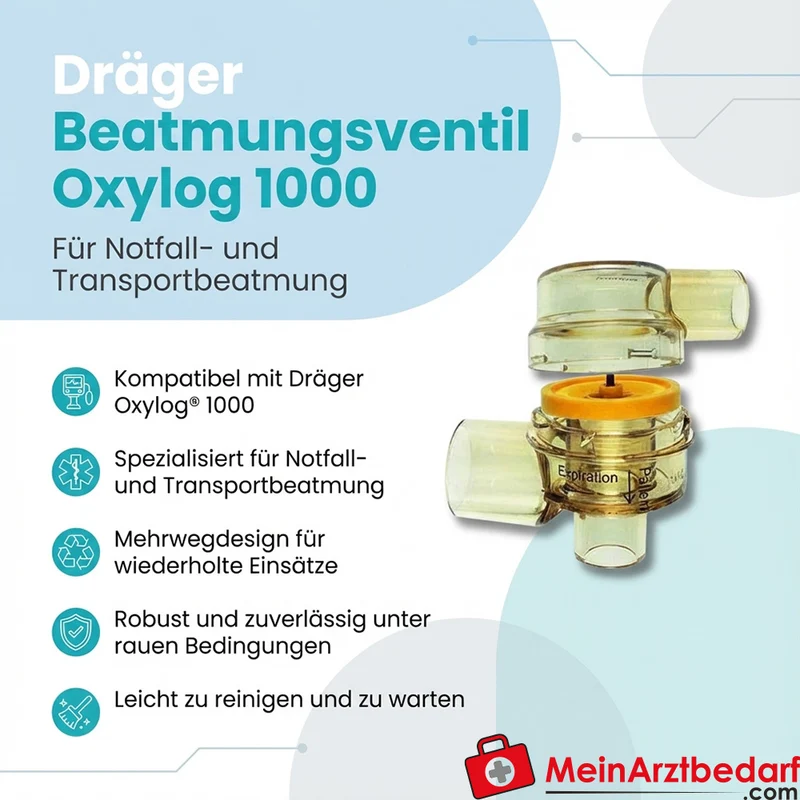Dräger Beatmungsventil Oxylog 1000 Mehrwegventil für Notfall/Transport