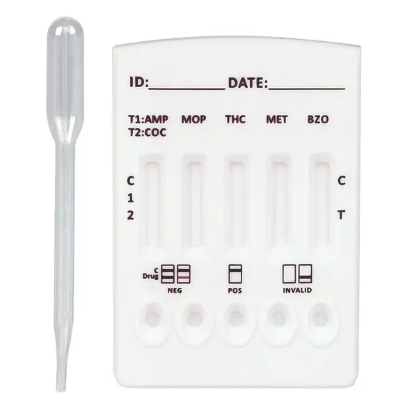 Cleartest® Multi Test 6 Methamfetamine, 5 stuks Drugstest, Drugstest - Cocaïne - Cannabis - Morfine - Benzodiazepine - Methamfetamine - Amfetamine