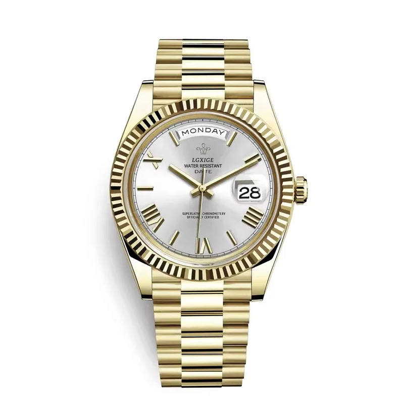 Herrenarmbanduhr – Elegantes Design mit Tages- und Datumsanzeige
