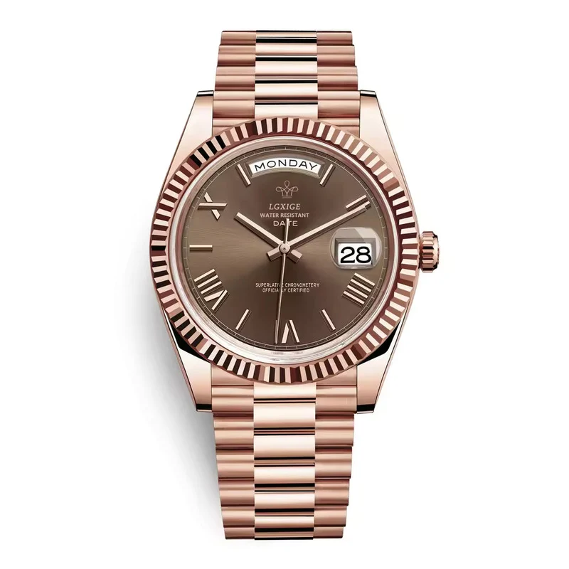 Herrenarmbanduhr – Elegantes Design mit Tages- und Datumsanzeige