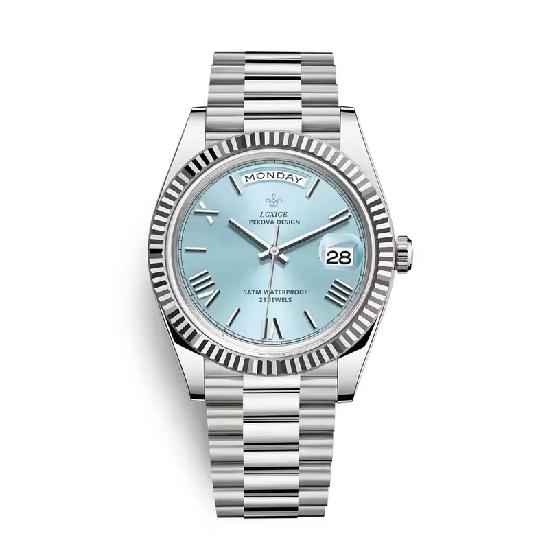 Herrenarmbanduhr – Elegantes Design mit Tages- und Datumsanzeige
