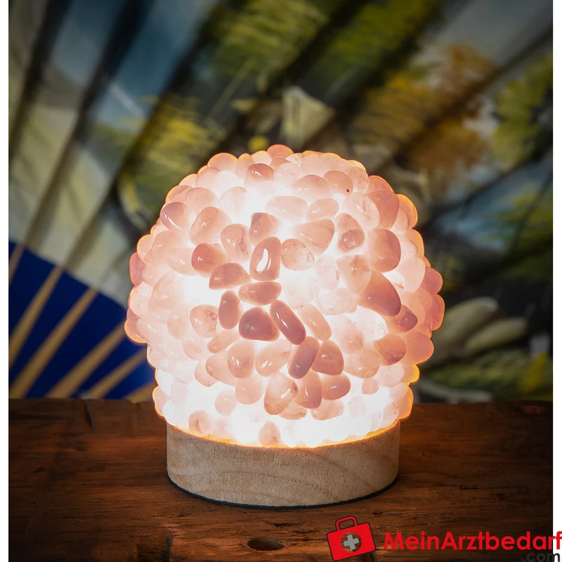 Berk Kristallkugel-Leuchte 9,5 cm Amethyst Holzsockel LED USB