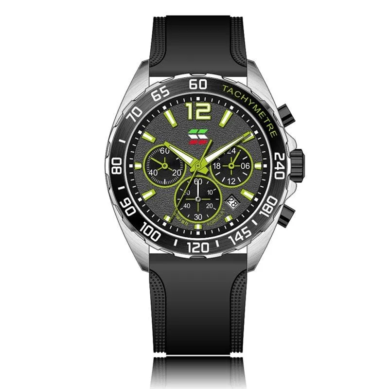 Herren Chronograph Uhr – Sportliches Design mit Quarzwerk & Bequemem Silikonarmband