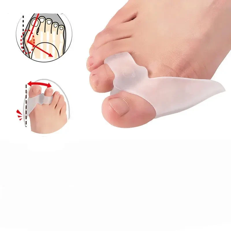 Silikon Gel Zehenspreizer – Weiche, Wiederverwendbare Hallux-Valgus-Korrektur für Schmerzfreie Zehenausrichtung