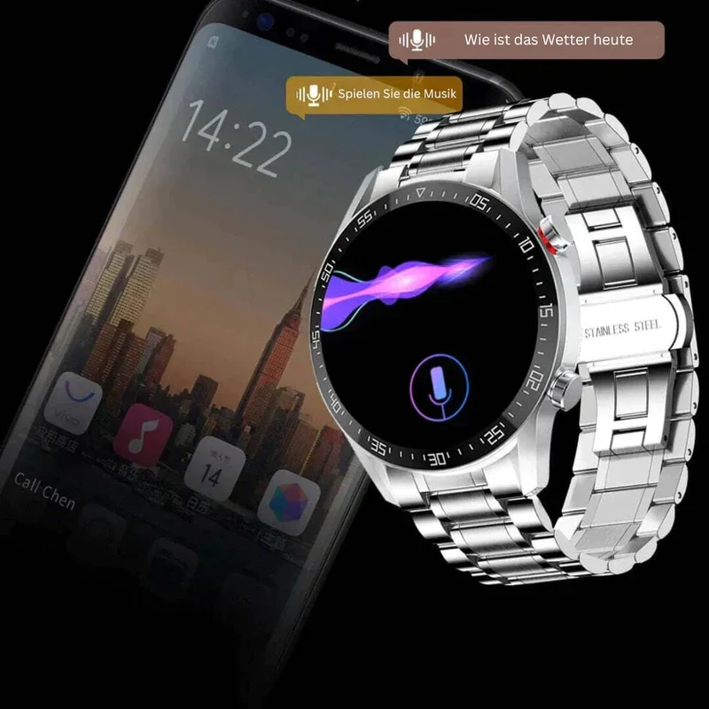 Multi – Smartwatch mit Lautsprecher, Luxusdesign & Fitnessfunktionen (nicht online stellen)