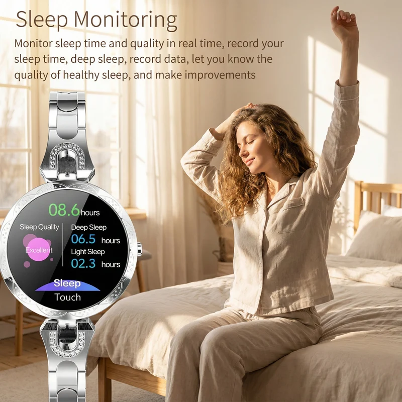 AquaFit Damen Smartwatch wasserdicht – Touchscreen, Aktivitätsfunktionen & IP67