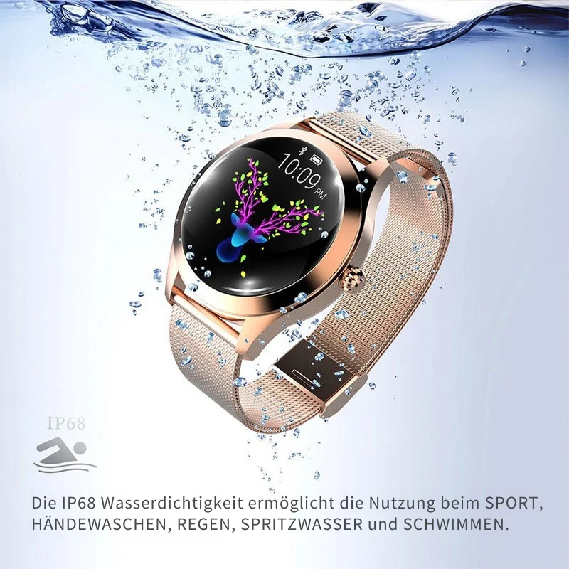 Smart Gold Damen-Smartwatch – Stilvolle Eleganz trifft smarte Funktion
