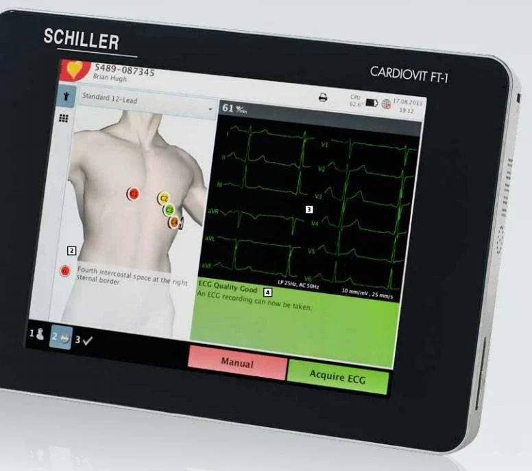 Schiller ECG monitor Cardiovit FT-1 met interpretatie software
