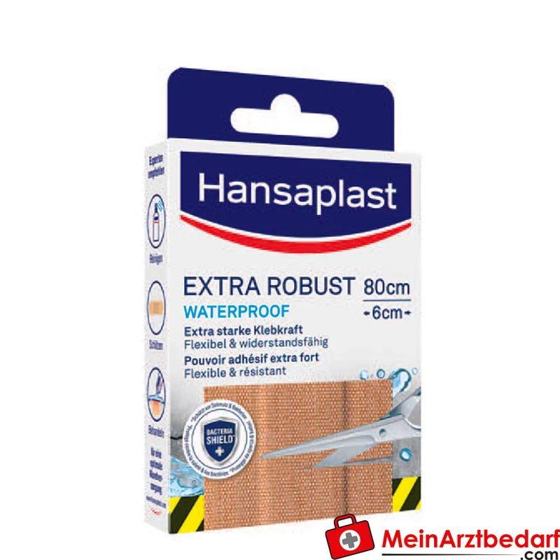 Hansaplast Extra Robust Waterproof Textilstrips wasserdicht atmungsaktiv