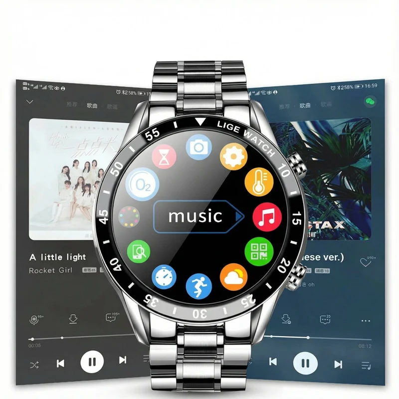 Luxuriöse Smartwatch mit Touchscreen – Benachrichtigungen & Alltagstaugliches Design