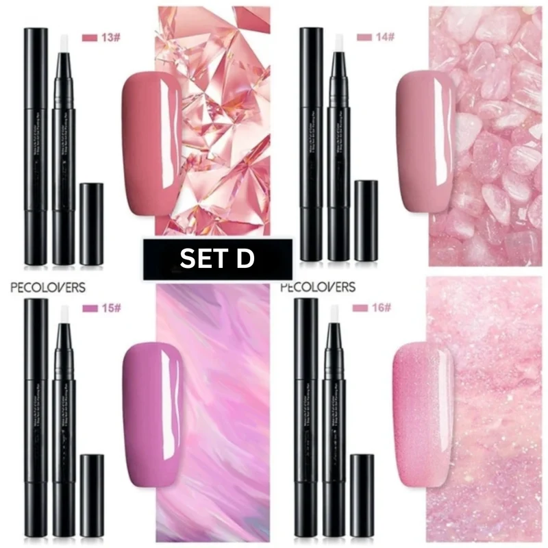 Nagellack Stift Set – Präzise Nail Art Farben mit Schnell Trocknender Geltextur