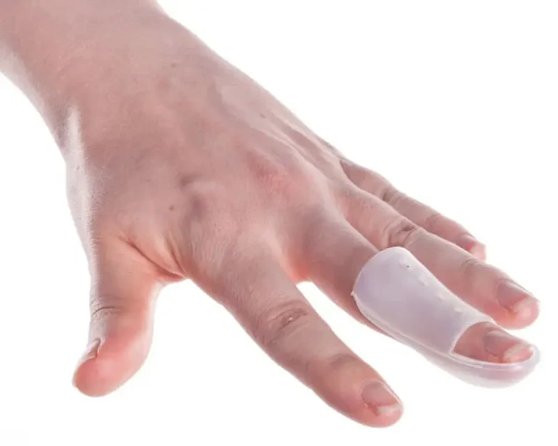 Vingerspalk Stack transparant voor mallet finger hamervinger, baseball finger Maat 6 dikkere duim