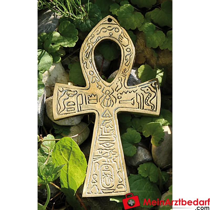 Berk Ankh Anhänger Messing 19 cm goldglänzend handgefertigt