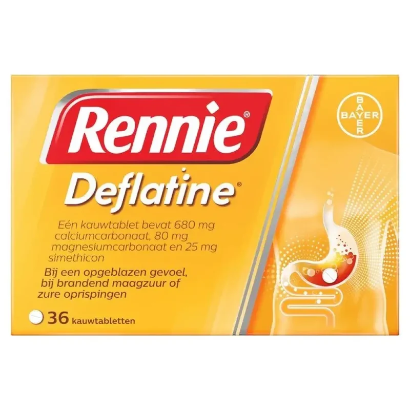 Rennie deflatine 36 tabletten