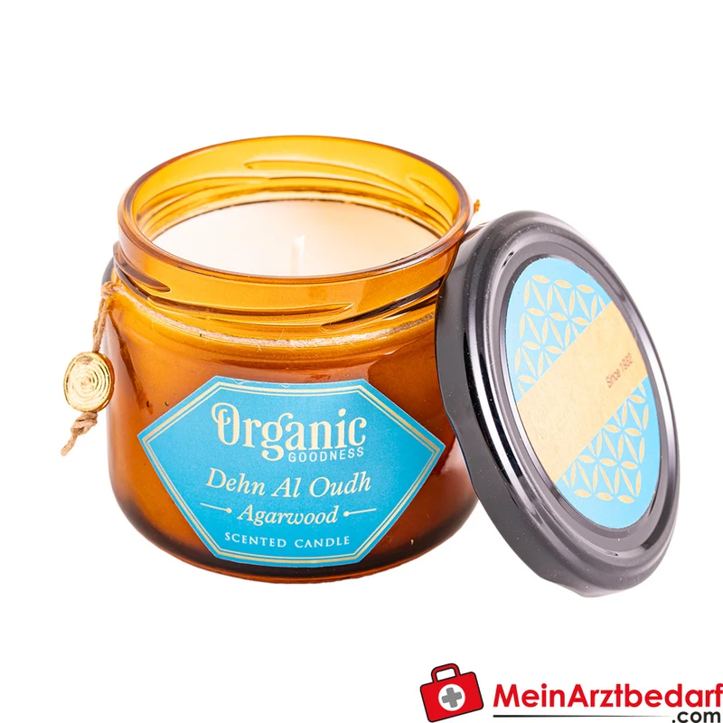 Berk Organic Sojawachskerze im Glas mit Deckel Sandelholz 60 Std