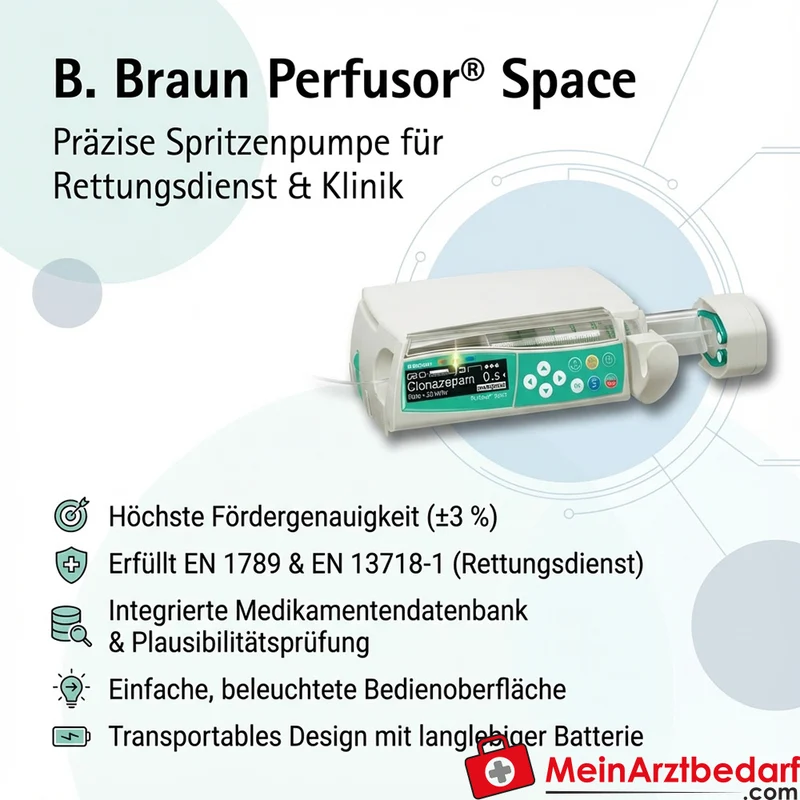 B. Braun Perfusor Space Spritzenpumpe transportabel EN 1789 / EN 13718-1