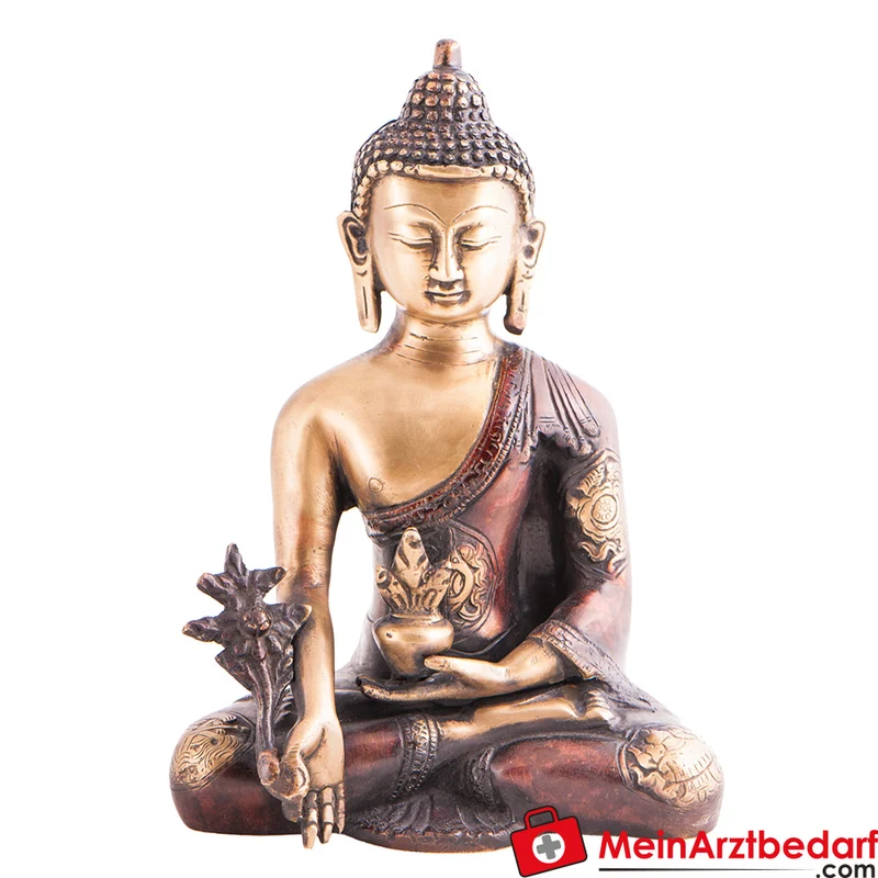 Berk Medizinbuddha Statue Messing 19,5 cm 1,7 kg