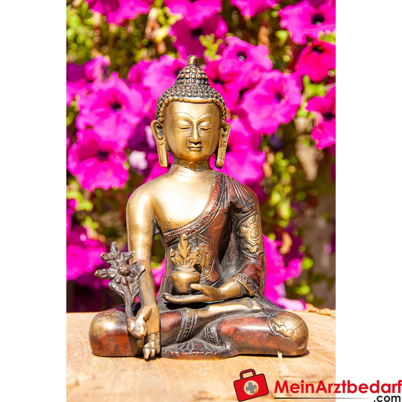 Berk Medizinbuddha Statue Messing 19,5 cm 1,7 kg