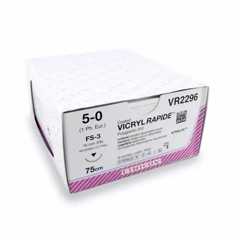 Vicryl Rapide usp 5-0 75cm FS-3 ongekleurd VR2296 36x1