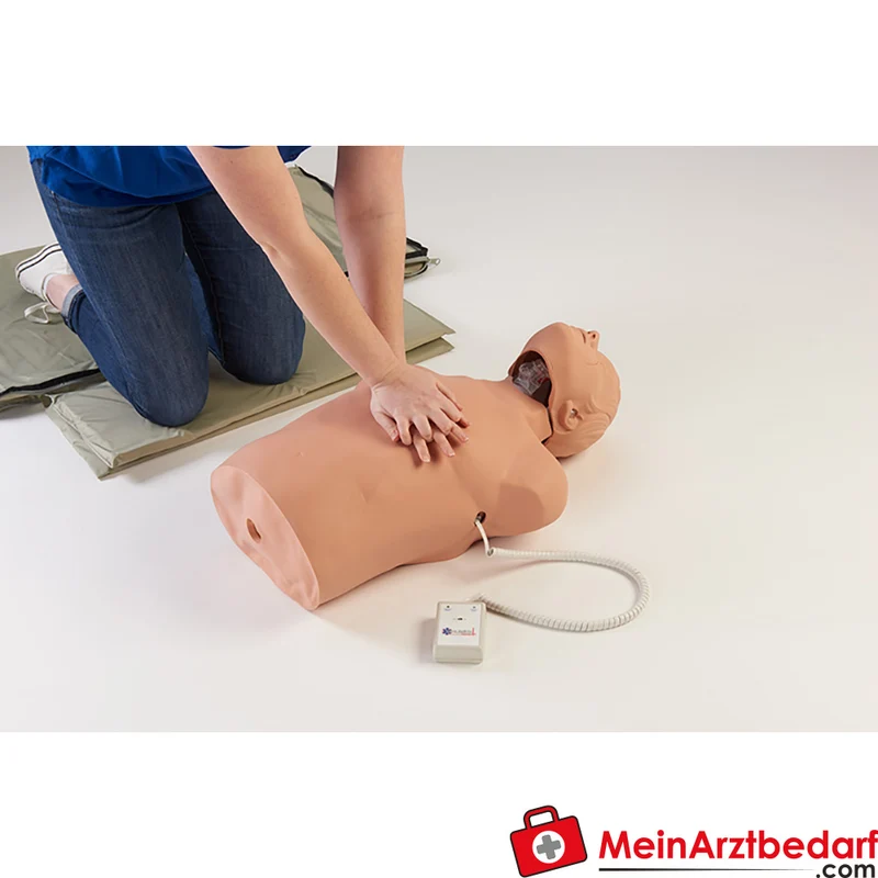 HLW-Trainer Economy mit optischem Feedback, Vinylhaut, 3 Atemwege