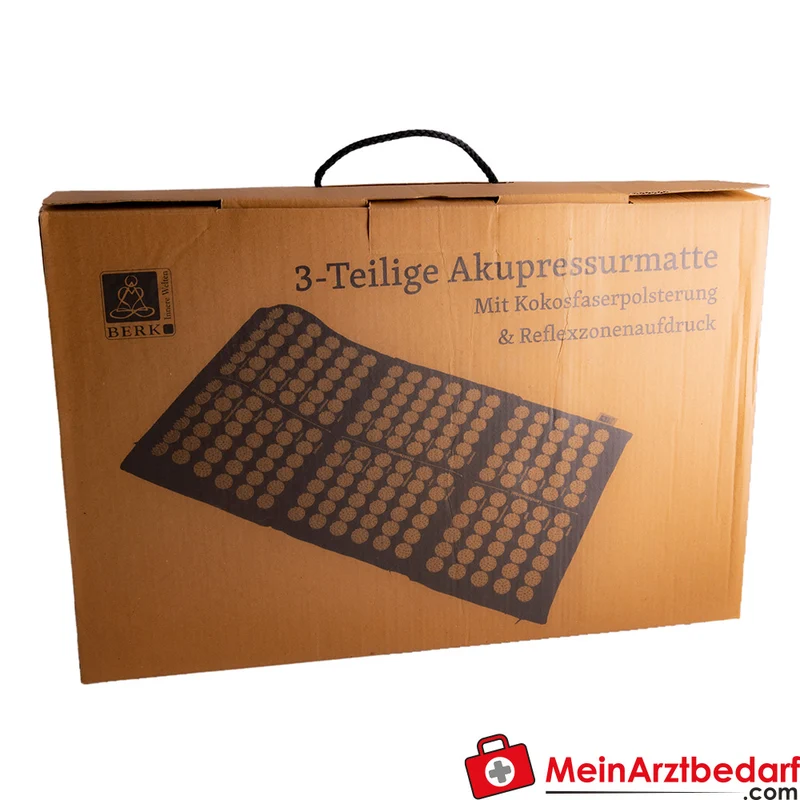 Berk Akupressurmatte 78 x 45 cm Baumwollbezug ABS-Akupressurpunkte abnehmbar waschbar