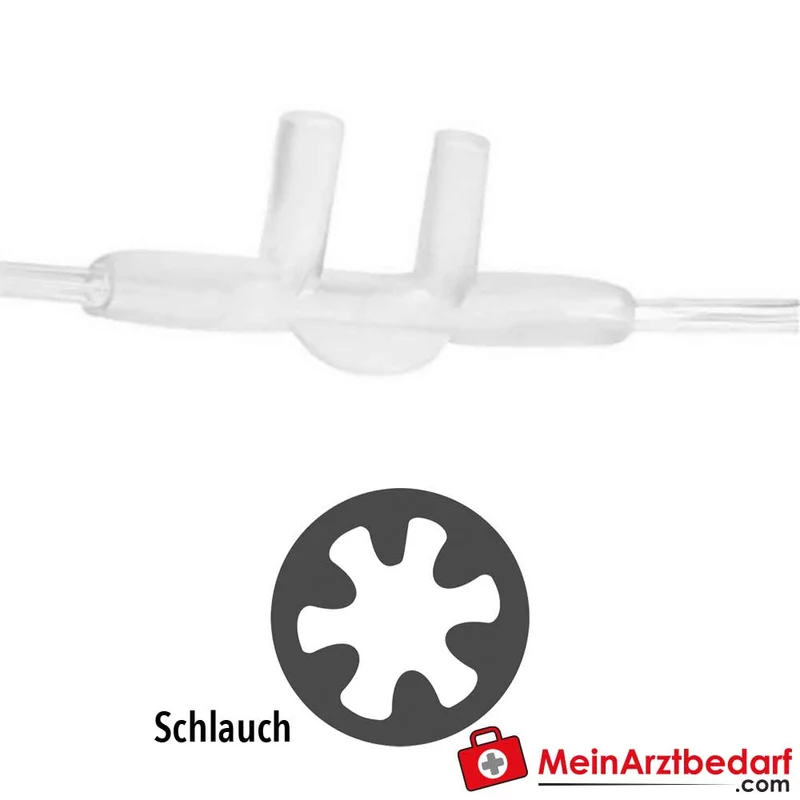 AEROpart Sauerstoff-Nasenbrille PVC, knicksichere O2-Schläuche, verschiedene Nasenstutzen
