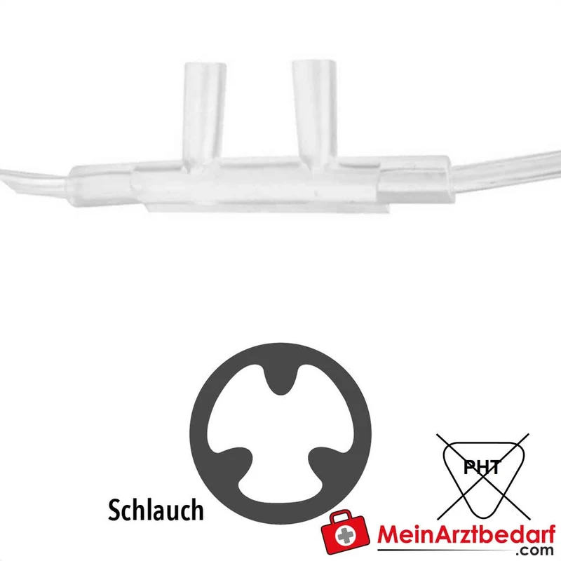 AEROpart Sauerstoff-Nasenbrille PVC, knicksichere O2-Schläuche, verschiedene Nasenstutzen