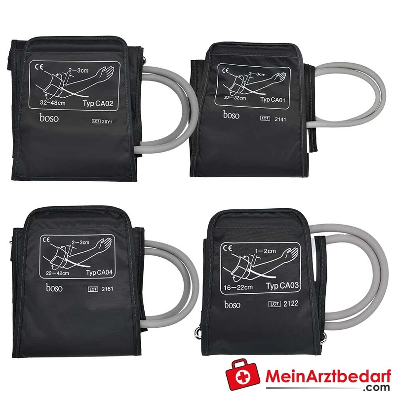 Boso ABI-Manschetten für ABI-System 100, farbcodiert, Bein 18–38 cm