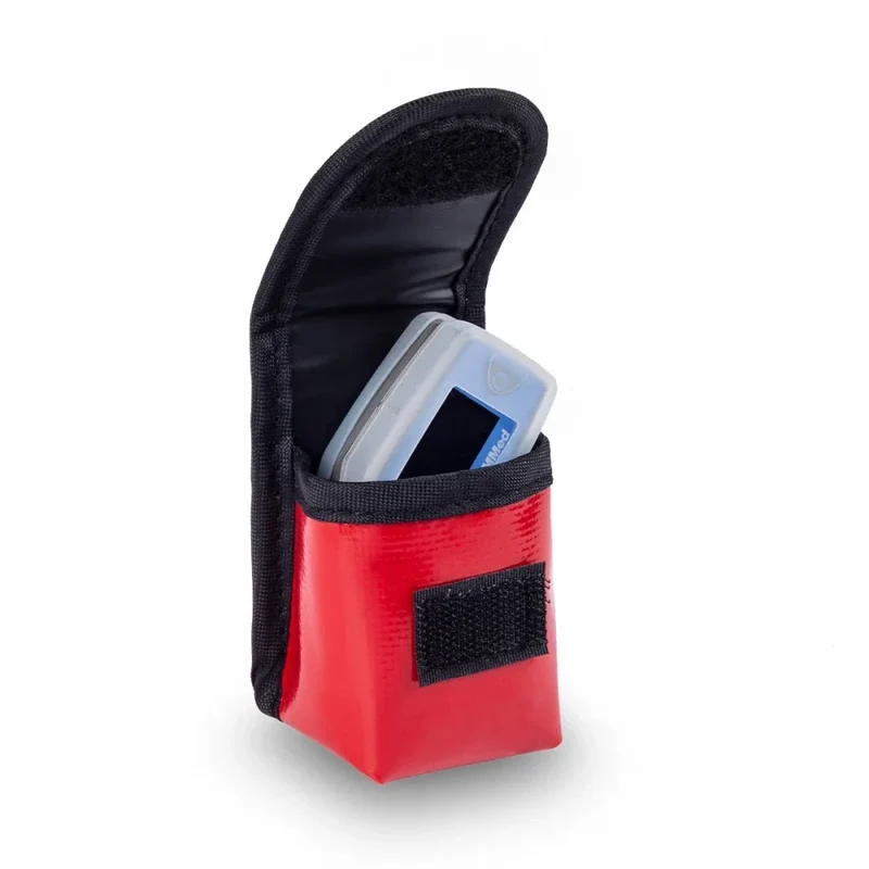 Beschermtasje voor saturatiemeter, zuurstofmeter, oximeter, kleur rood