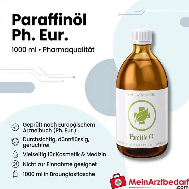 Paraffinöl (Paraffinum perliquidum) Ph. Eur. Öl 1000 ml Braunglasflasche