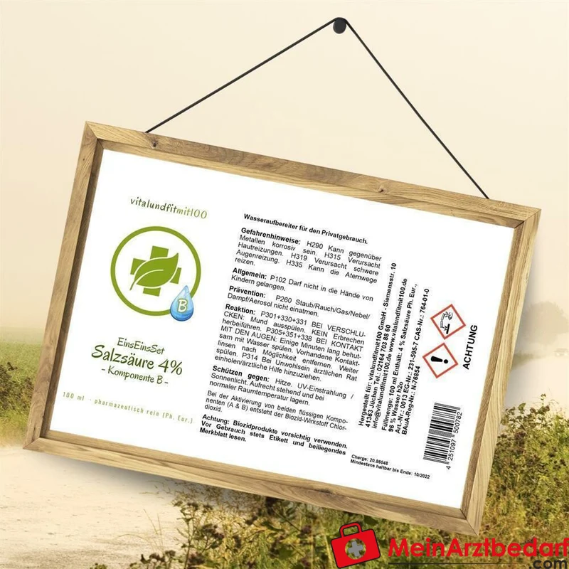 EinsEinsSet Trinkwasserdesinfektion Natriumchlorit 25% + Säure 100 ml