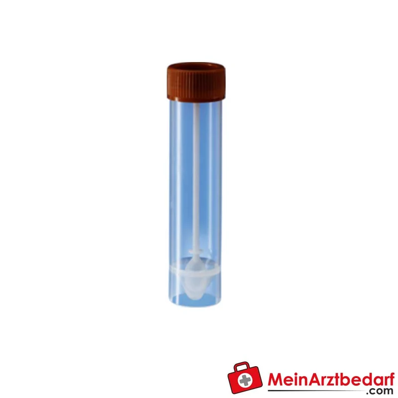 Sarstedt Stuhlröhre 1 ml steril PP, Schraubverschluss mit Stuhllöffel, 107 mm x Ø25 mm