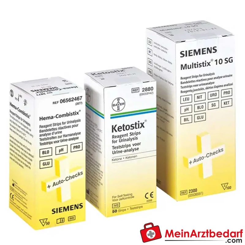 Siemens Multistix 10 SG Urinteststreifen 100 Stück 10‑Parameter kompatibel mit CLINITEK Status+ Analyzer