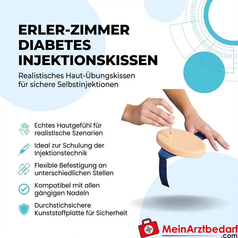 Erler-Zimmer Diabetes Injektionskissen realistische Haut Übungskissen