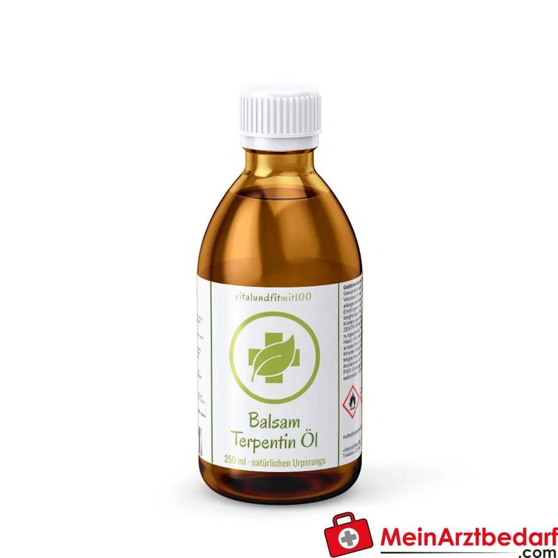 Balsamterpentinöl (Terpentinöl) 250 ml farbloses Öl in pharma-Braunglasflasche