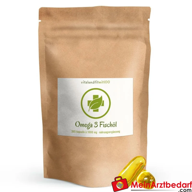 Omega‑3 Fischöl 1000 mg Kapseln EPA & DHA 30% (300 mg Omega‑3/Kapsel)