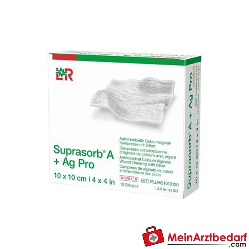 L&R Suprasorb A+Ag Pro Calciumalginat-Verband 1,5% Silber Kompresse 1 Stück