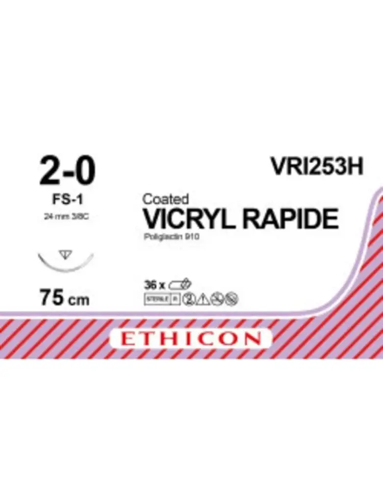 Vicryl Rapide usp 2-0 75 cm FS-1 ongekleurd VRI253H 36x1