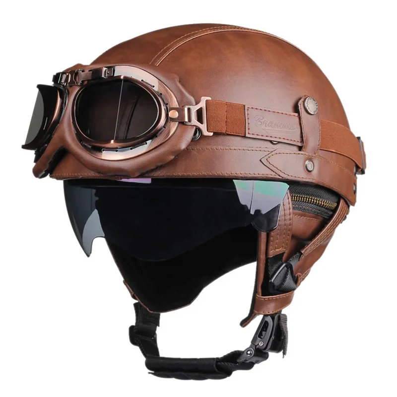 Retro-Motorradhelm – DOT-Zertifizierung mit leichter ABS-Konstruktion