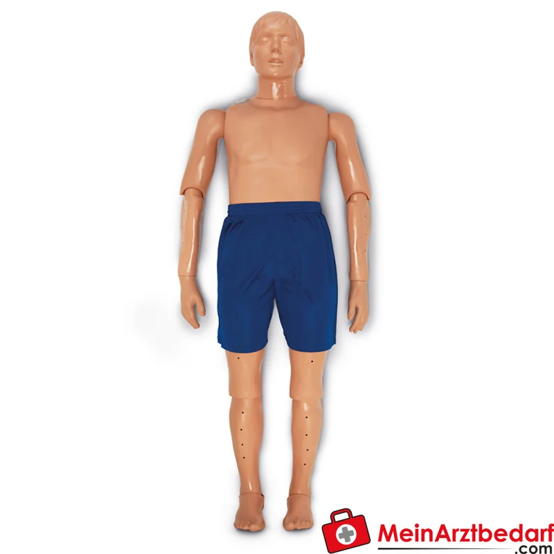 Erler-Zimmer Wasserrettungspuppe Erwachsener PVC Stahlskelett 165×56×23 cm wasserbefüllbar bewegliche Gelenke 20 kg