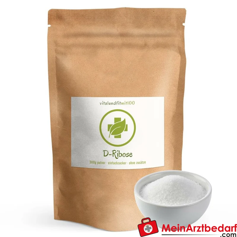 D-Ribose Pulver 300 g 100% rein vegan glutenfrei