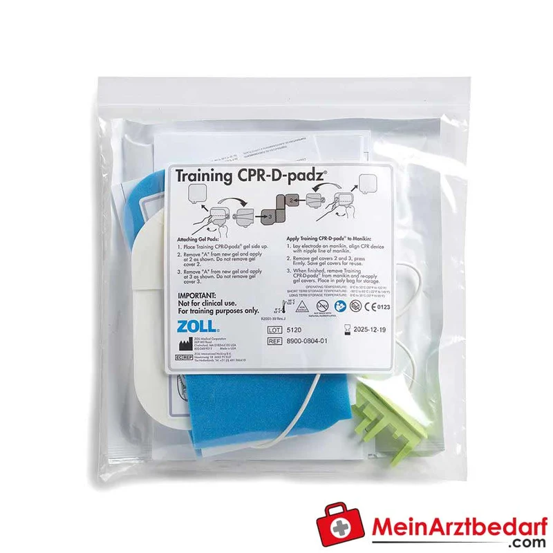 ZOLL CPR‑D Trainingselektrode wiederverwendbar für AED Plus Trainer 2, Z‑Design, Haltbarkeit ca. 60 Monate