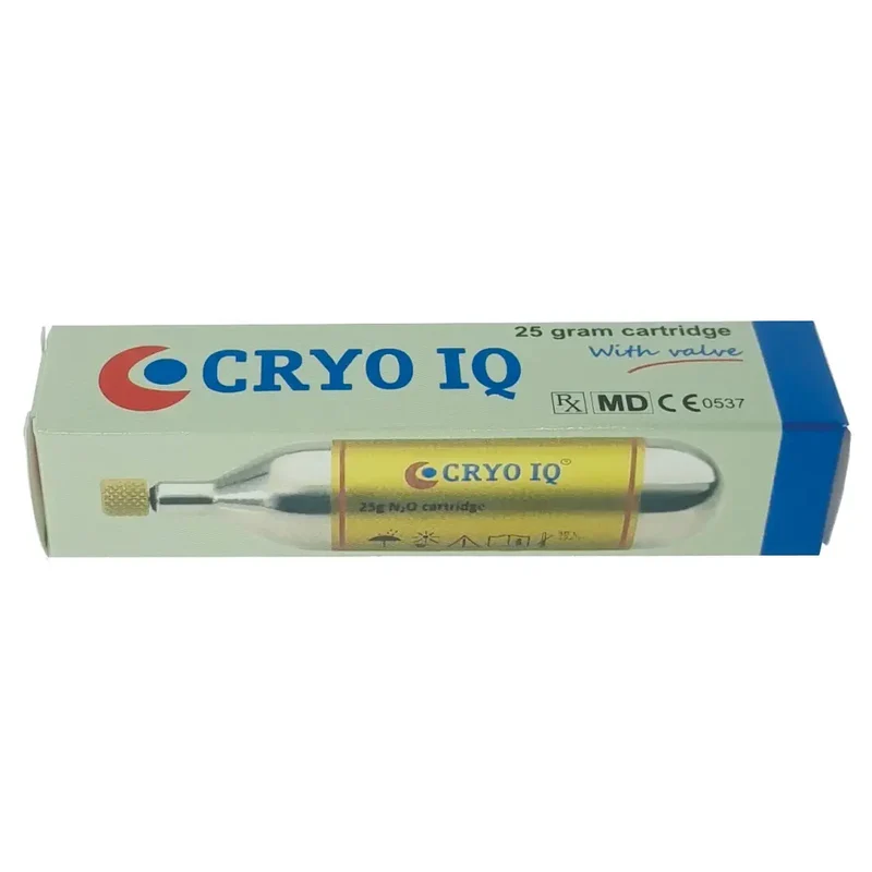 CryoIQ Gascartridge 25 g – N₂O voor Cryotherapie | 1 Stuk
