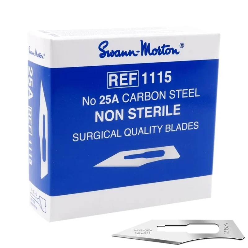 Scalpelmesjes Swann Morton 100 stuks - niet steriel - 1115 nr 25A