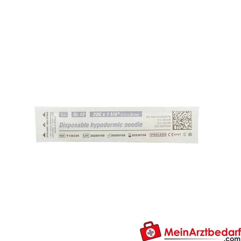 Teqler Einmal-Kanüle silikonbeschichtet Chrom‑Nickel‑Stahl Luer‑Ansatz 100 Stück ISO 7864