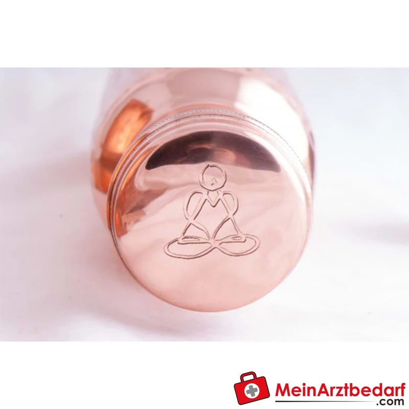 Berk Kupferflasche 650 ml, handgehämmert, Blume des Lebens, LFGB-zertifiziert