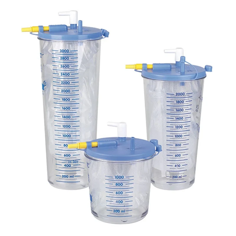 Afzuigzak disposable 2 liter, 5 stuks met deksel voor reservoir van afzuigpompen