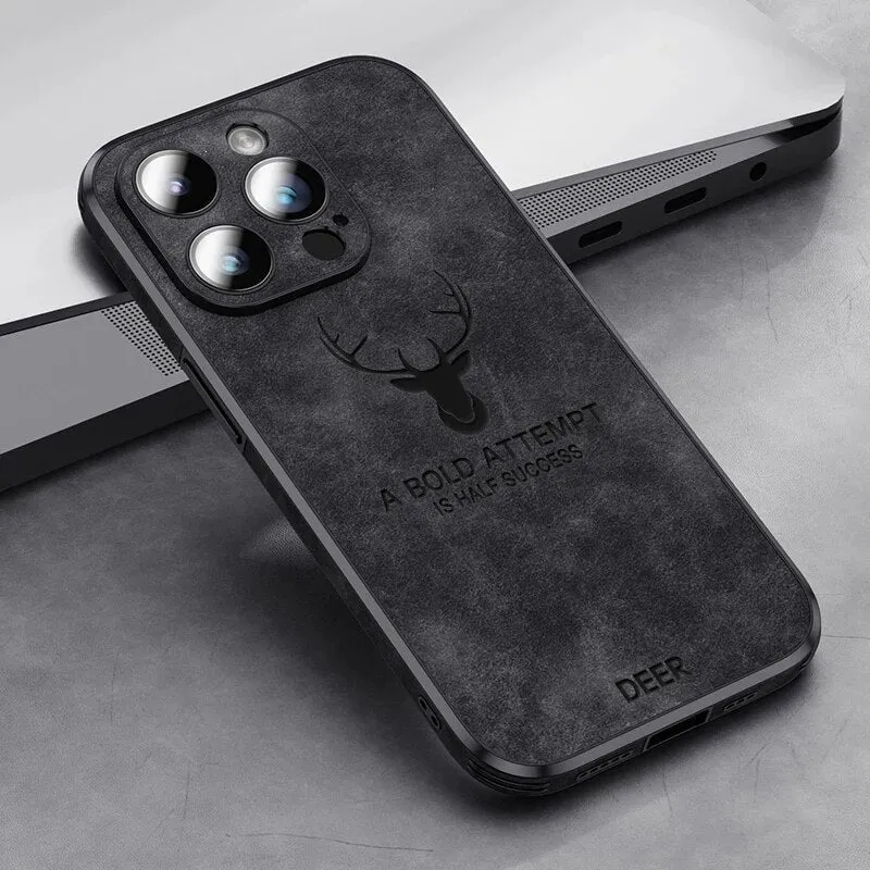 iPhone Hülle in Lederoptik – Schlankes Case mit Stoßschutz & MagSafe-Halt