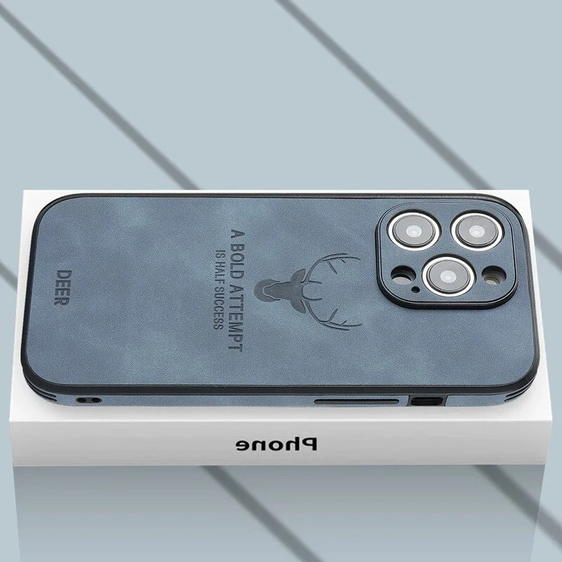 iPhone Hülle in Lederoptik – Schlankes Case mit Stoßschutz & MagSafe-Halt