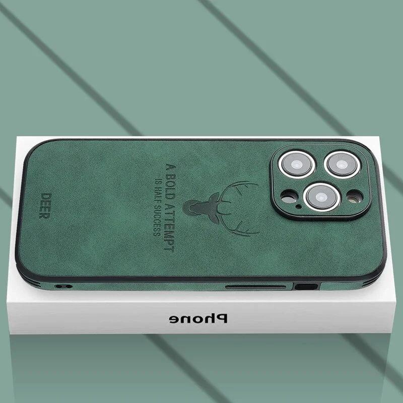 iPhone Hülle in Lederoptik – Schlankes Case mit Stoßschutz & MagSafe-Halt